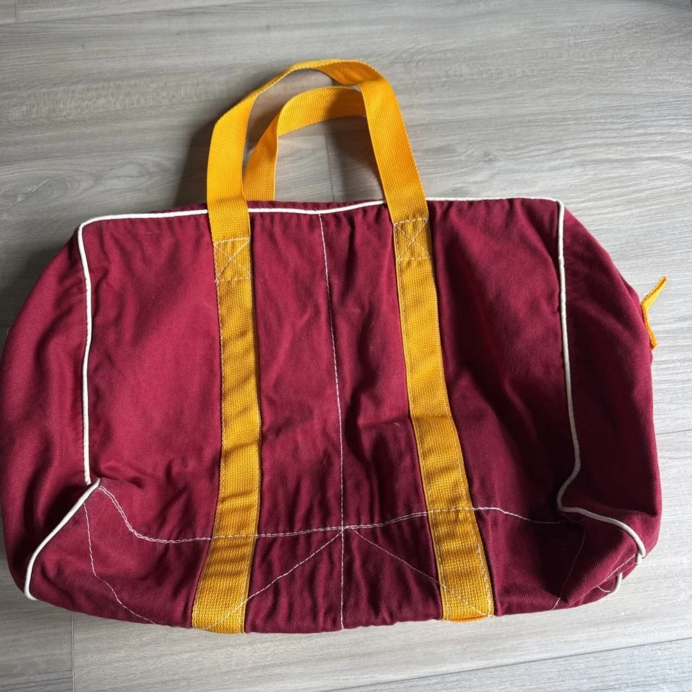 Vintage Man-O-War Cay Norman Albury Sail Makers Tote/Duffle Bag Red/Yellow